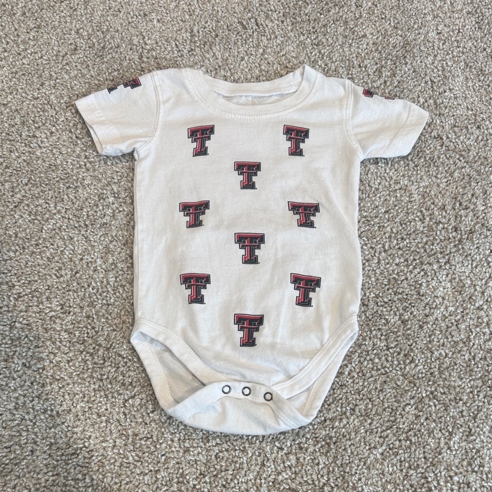 Texas Tech Logo Baby Onesie Bodysuit